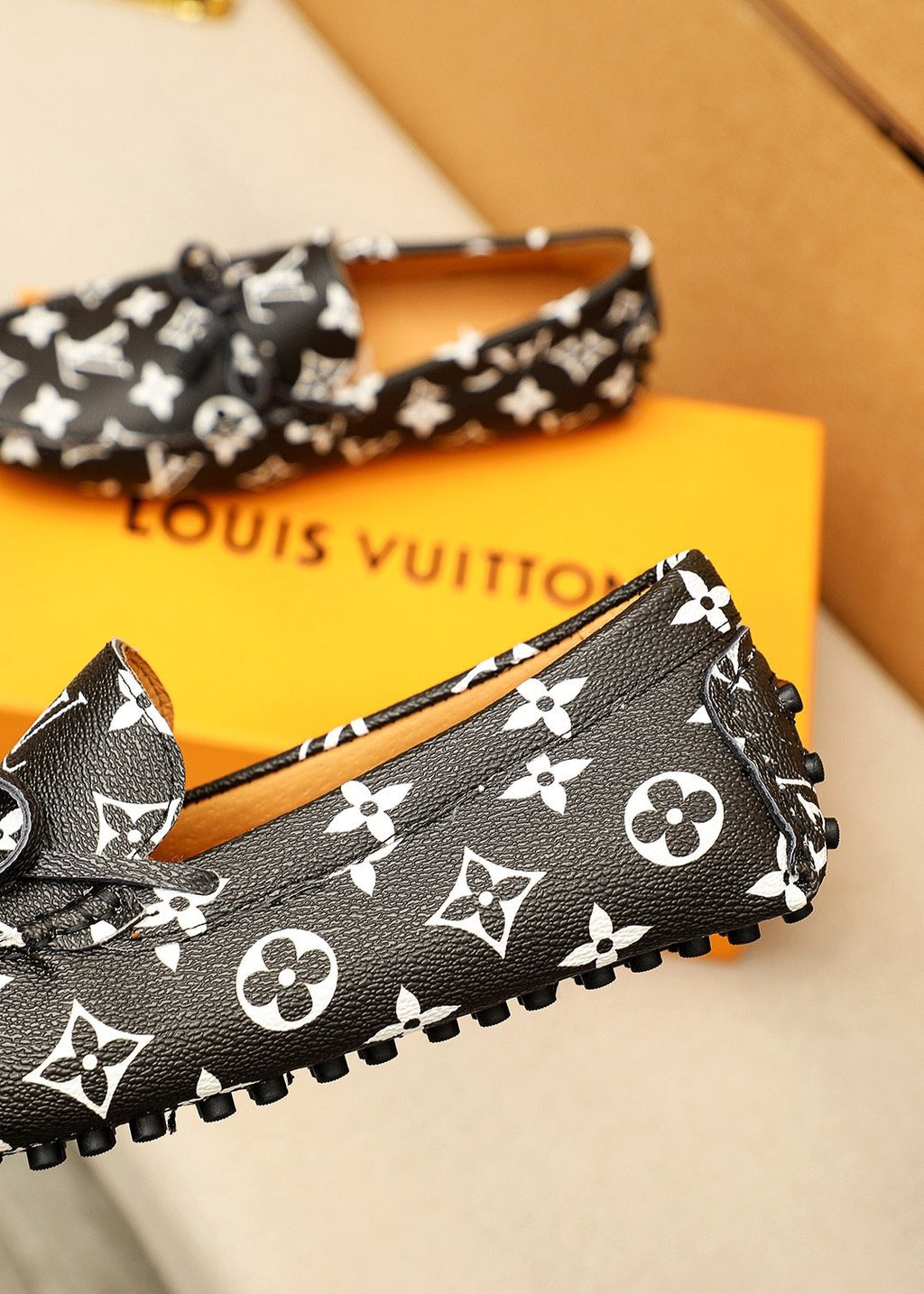 Louis Vuitton Monogram Driving Loafers — front