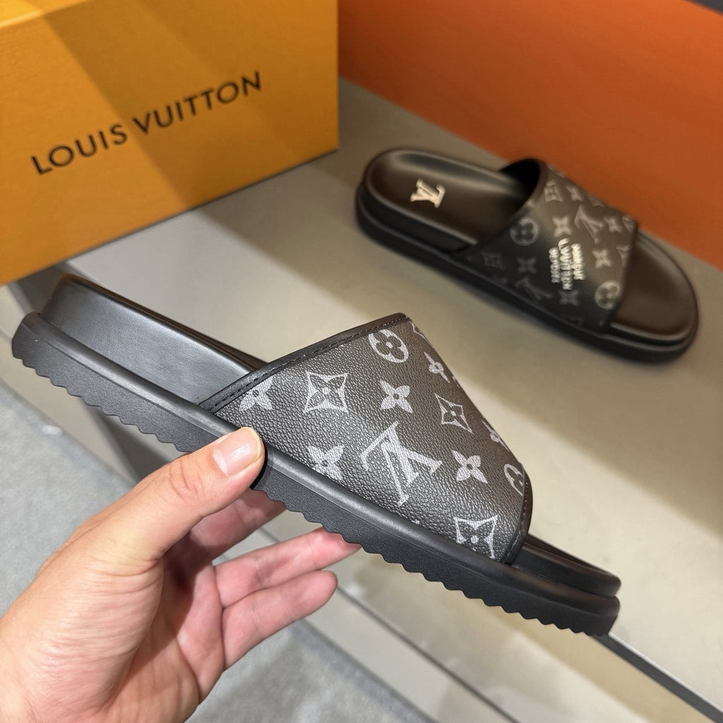 Louis Vuitton Monogram Slide Sandals — side