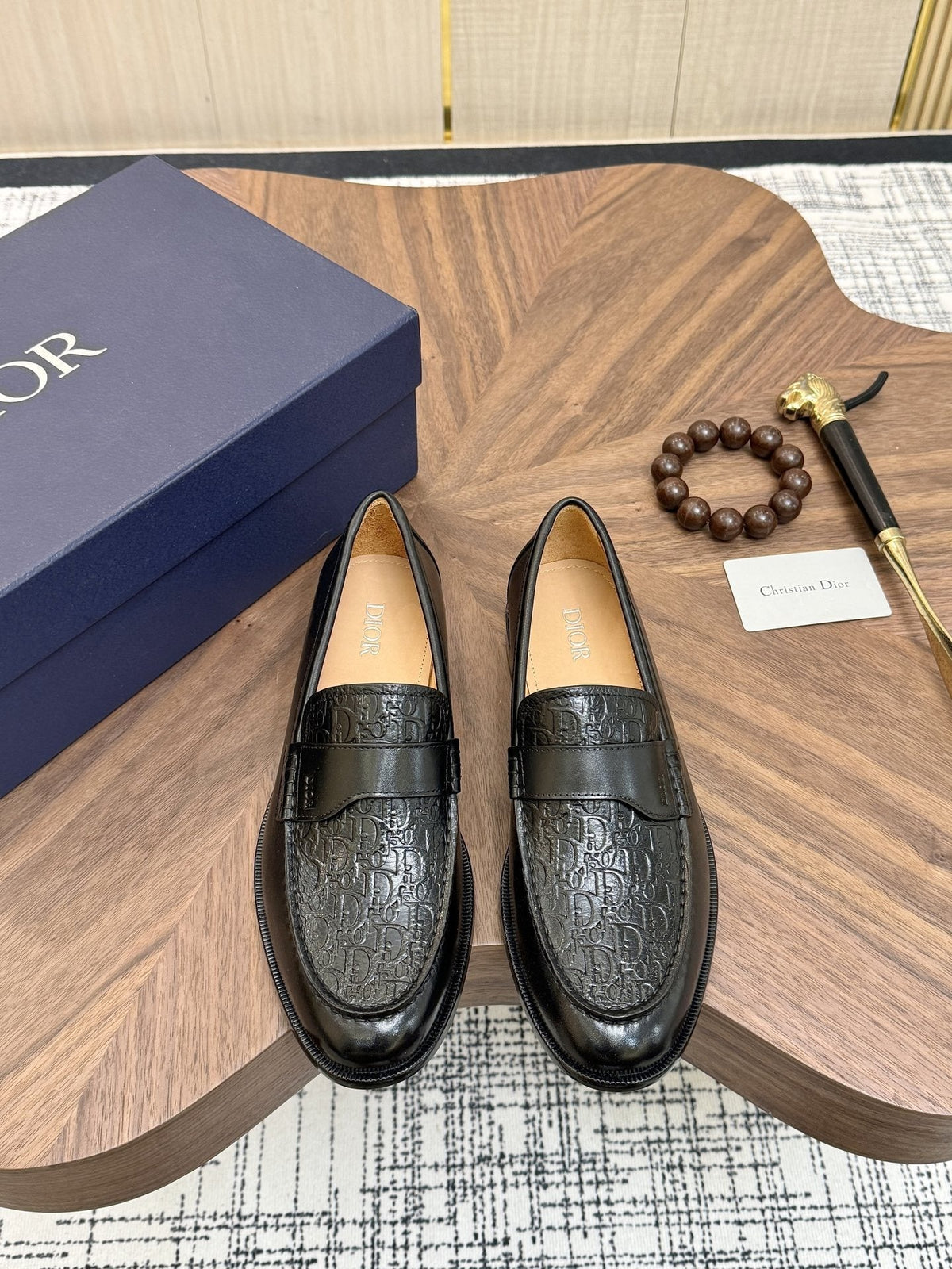 Dior Textured Leather Loafers — hero