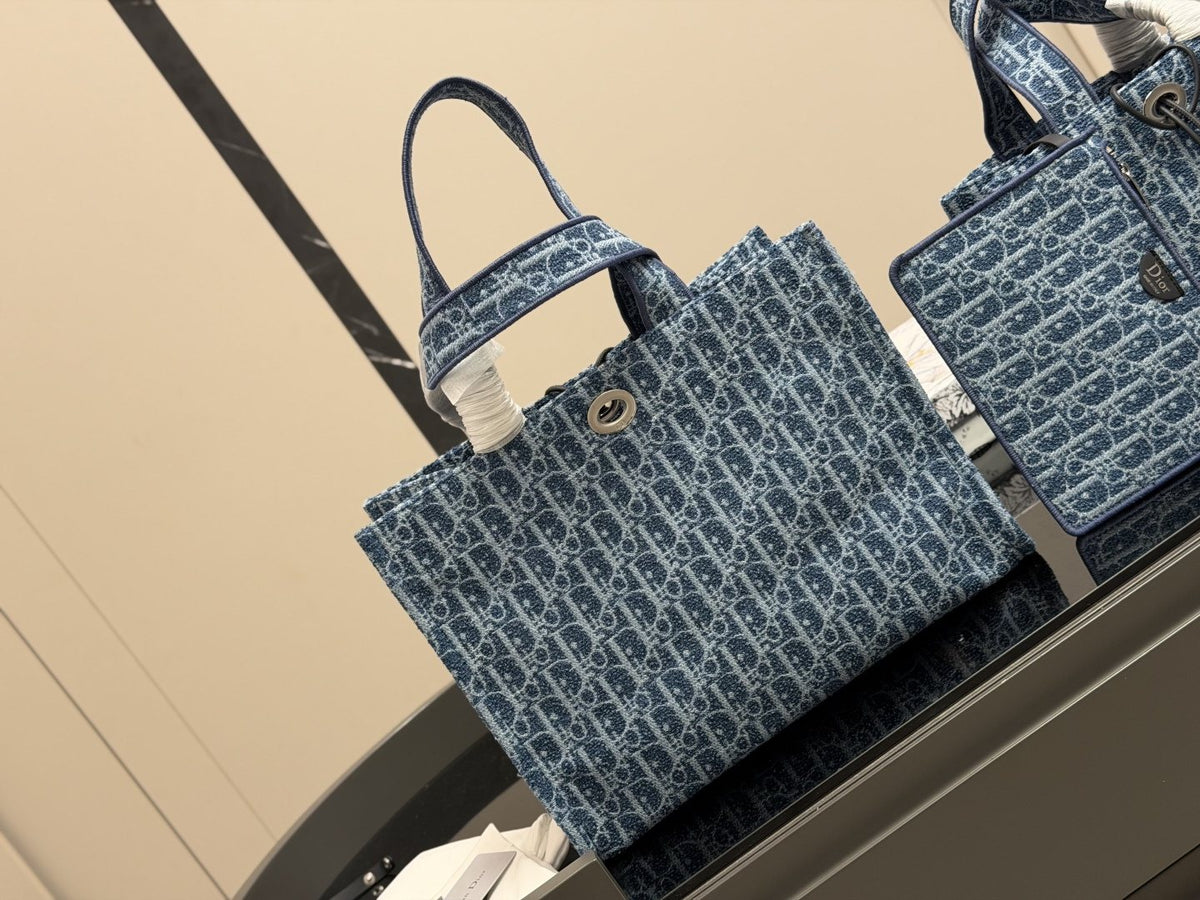 Dior Book Tote Blue Monogram Tote Bag — comparison