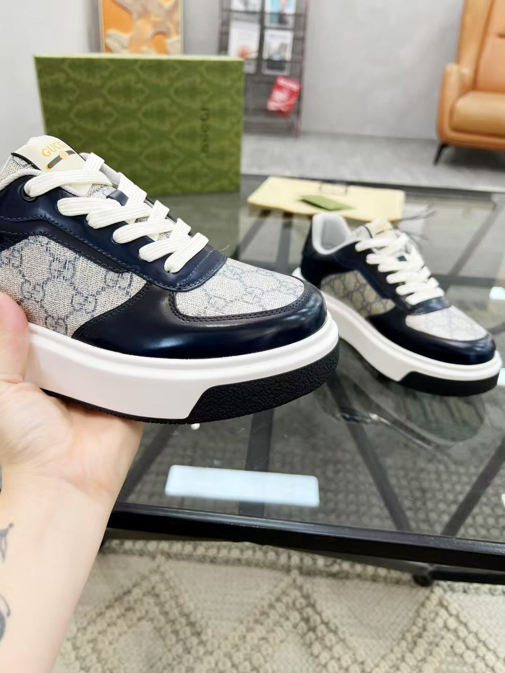 Gucci Platform Low-Top Sneakers — back