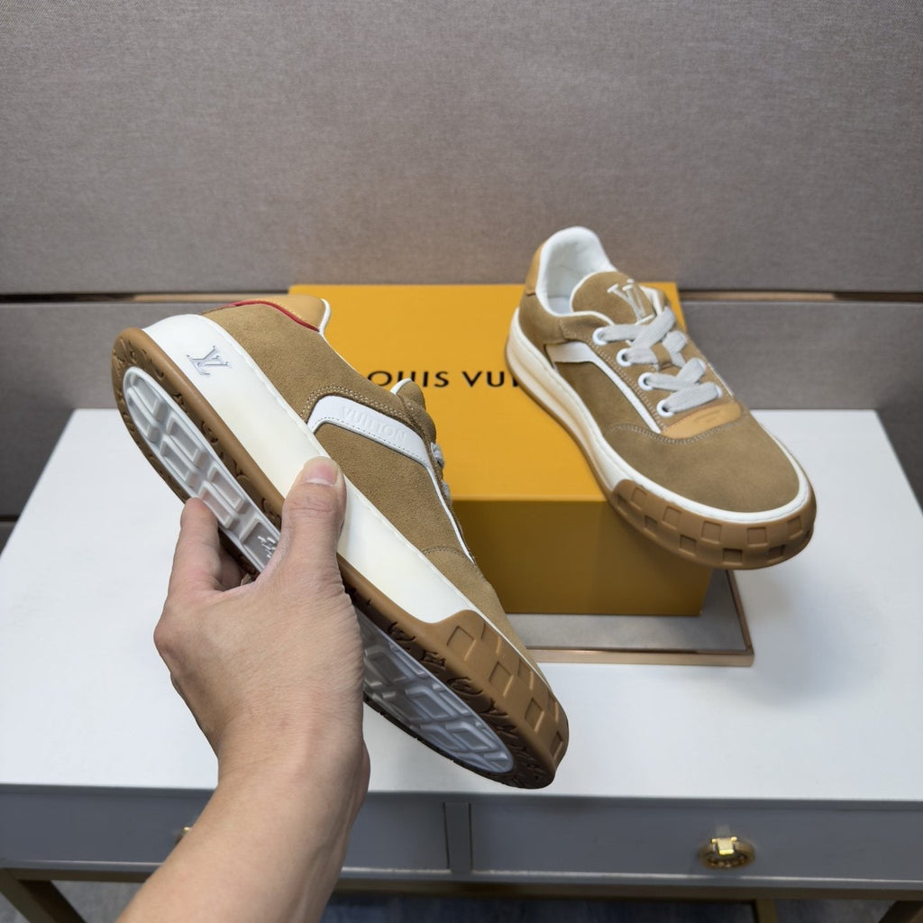 Louis Vuitton Paneled Low-Top Sneakers — model