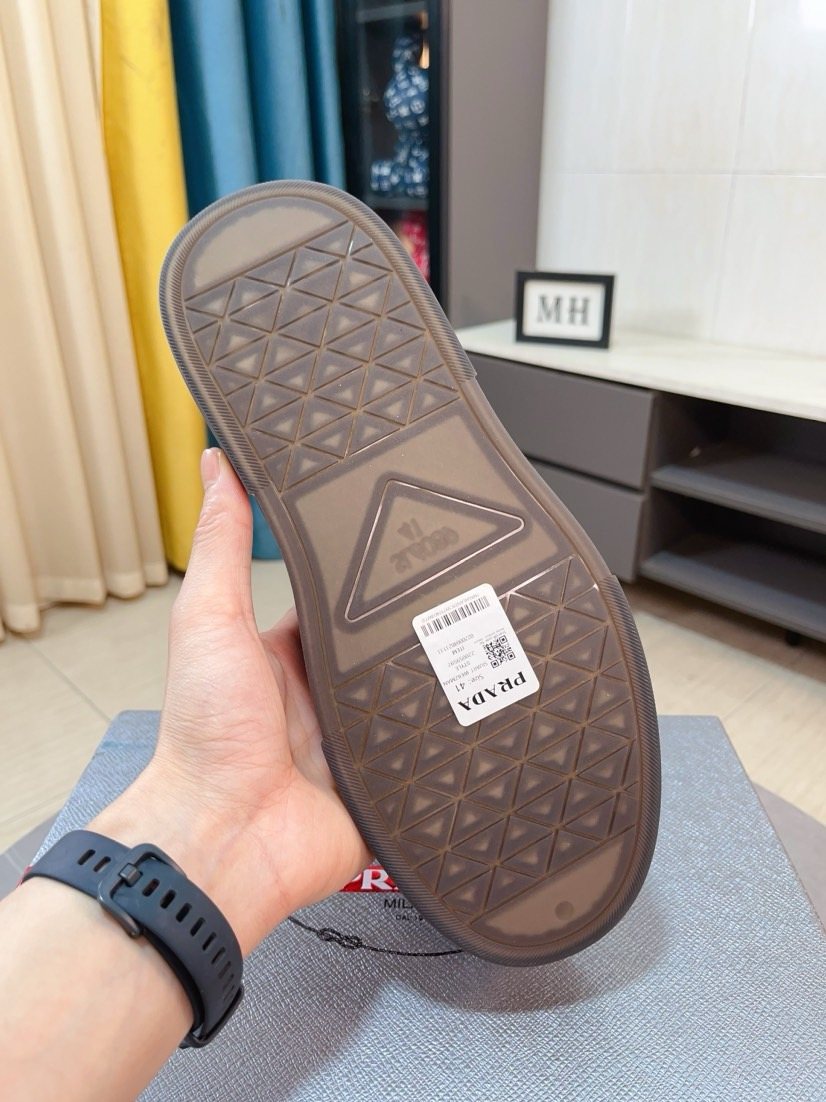 Prada Triangular Logo Sneakers — back